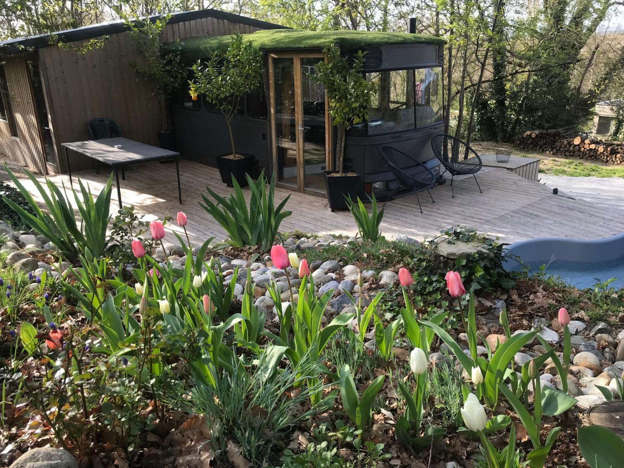 Bus Atypique Au Bord Du Canal Du Midi Et Au Coeur D'Une Foret 2 Chambres Villepinte  外观 照片